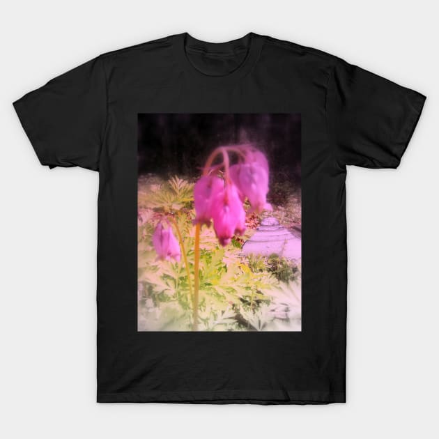 pink bleeding hearts #5, tinted T-Shirt by DlmtleArt